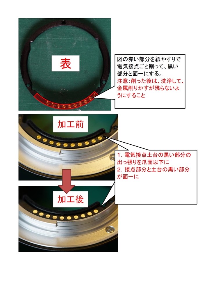 電気接点不具合対策改造』 ケンコー デジタル接写リングセット ソニー