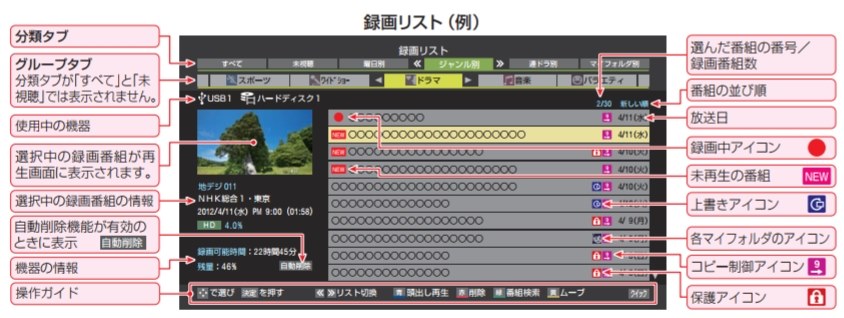 録画の「曜日表示」のやり方』 東芝 REGZA 40G5 [40インチ] のクチコミ