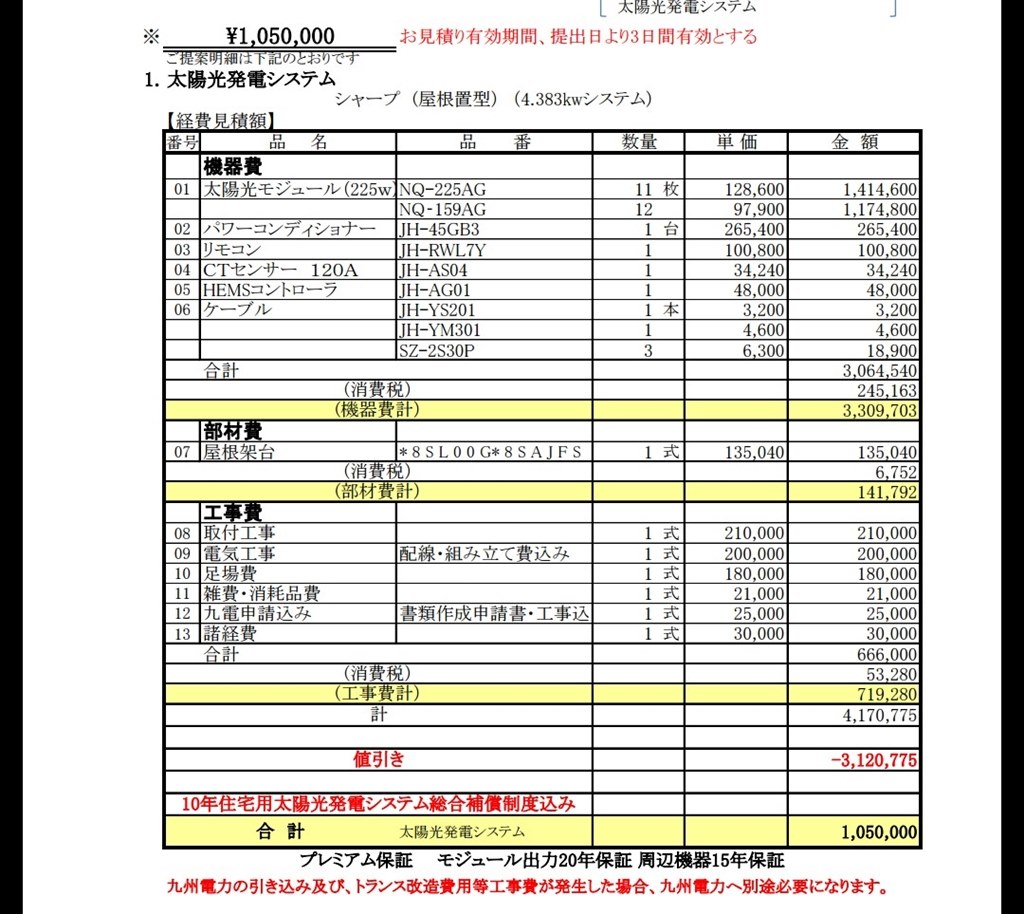 Sharp太陽光パネルの見積もり クチコミ掲示板 価格 Com