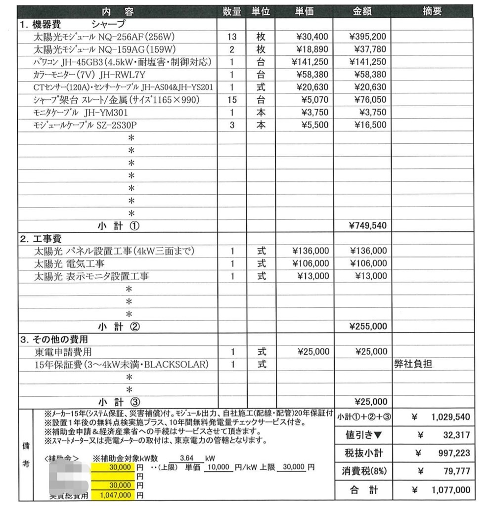 シャープ ブラックソーラー見積もりアドバイスお願いします』 クチコミ掲示板 - 価格.com