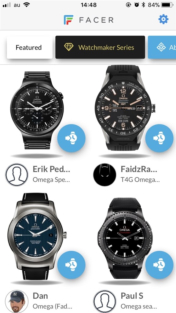 gear s3 画面 時計マーク