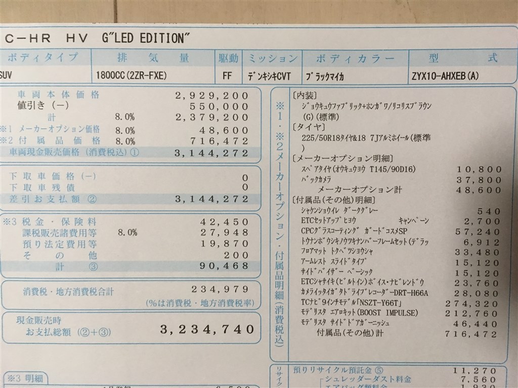 契約しました トヨタ C Hr のクチコミ掲示板 価格 Com