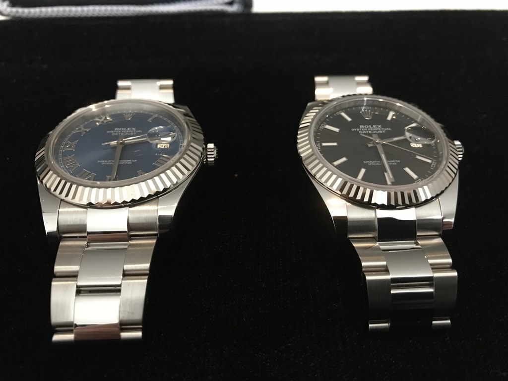 デイトジャスト41とデイトジャスト2フルーテッドベゼル ロレックス デイトジャスト オイスターブレスレット ブラック のクチコミ掲示板 価格 Com
