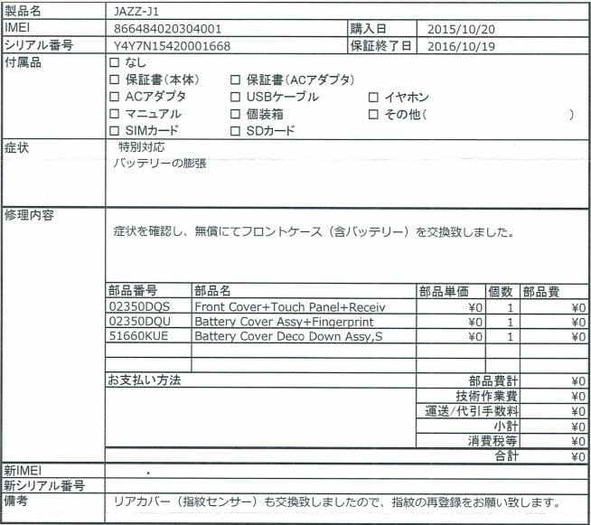 バッテリーの膨張について Huawei Ascend Mate7 Simフリー のクチコミ掲示板 価格 Com