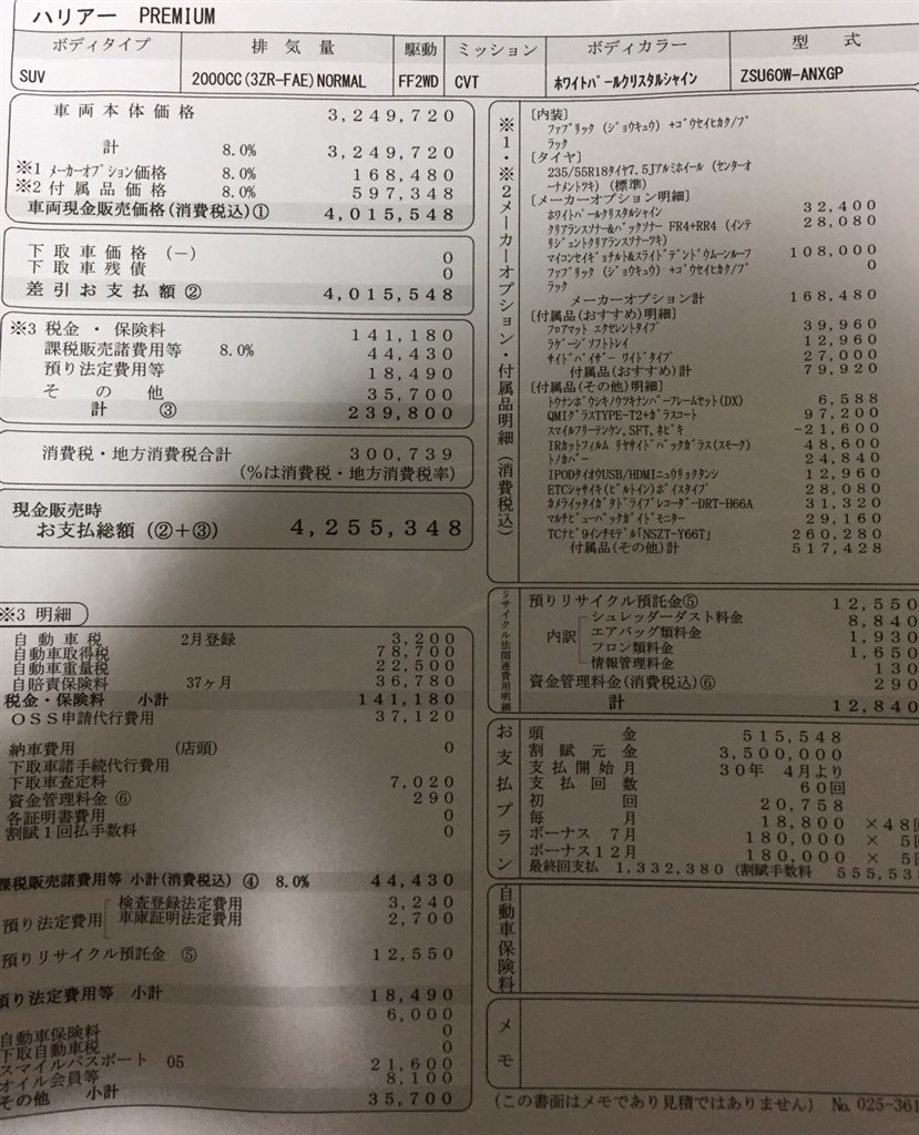 値引き合格ラインを教えて下さい トヨタ ハリアー 13年モデル のクチコミ掲示板 価格 Com