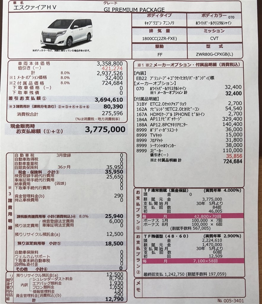 見積もり評価いただけますか トヨタ エスクァイア のクチコミ掲示板 価格 Com