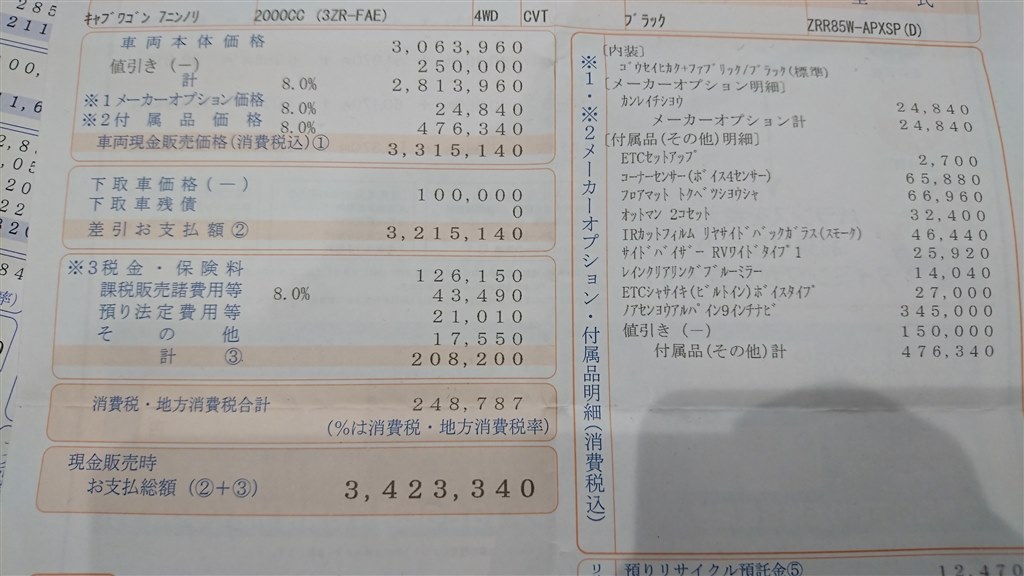ノアwxb 4wdの見積り トヨタ ノア 14年モデル のクチコミ掲示板 価格 Com