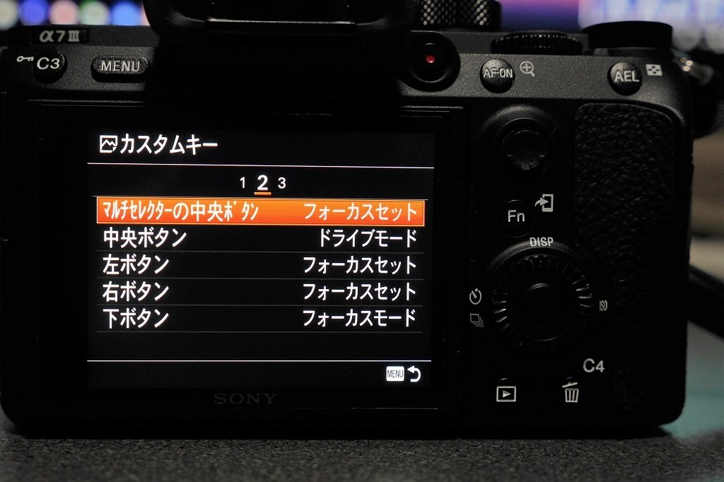 フォーカスエリアのグレイ表示を点灯させる方法』 SONY α7R III ILCE