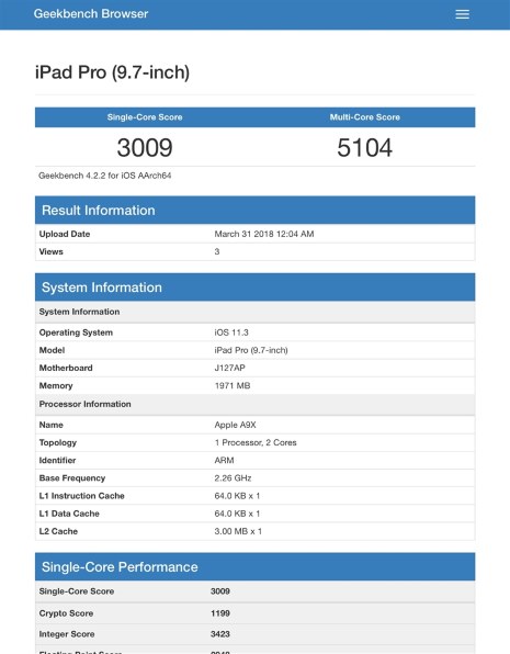 Apple iPad Wi-Fi 128GB 2017年春モデル MP2J2J/A [シルバー]投稿画像