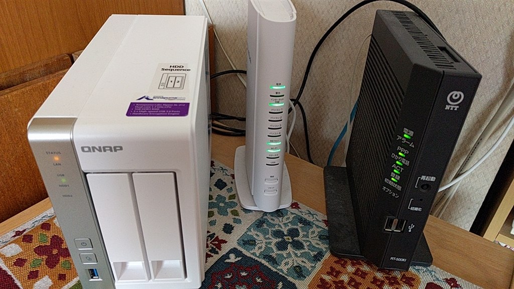 WfFi接続のノートPCからNAS(TS-231P)が見つかりません』 QNAP TS-231P