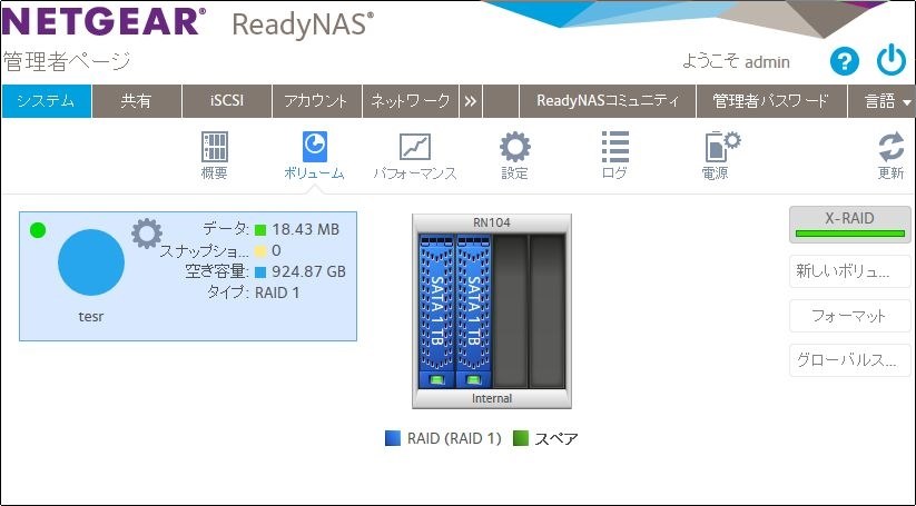 ReadyNAS104からの移行につきまして』 NETGEAR ReadyNAS 214 RN21400