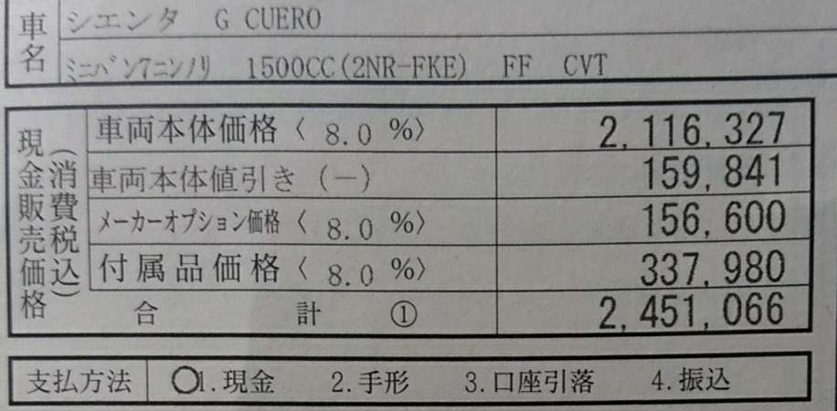 値引きは？』 トヨタ シエンタ 2015年モデル のクチコミ掲示板 - 価格.com