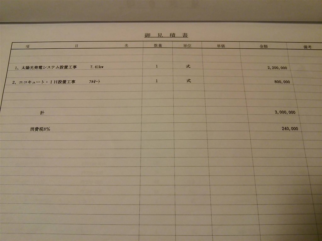 太陽光とihエコキュートの見積もりは適正でしょうか クチコミ掲示板 価格 Com