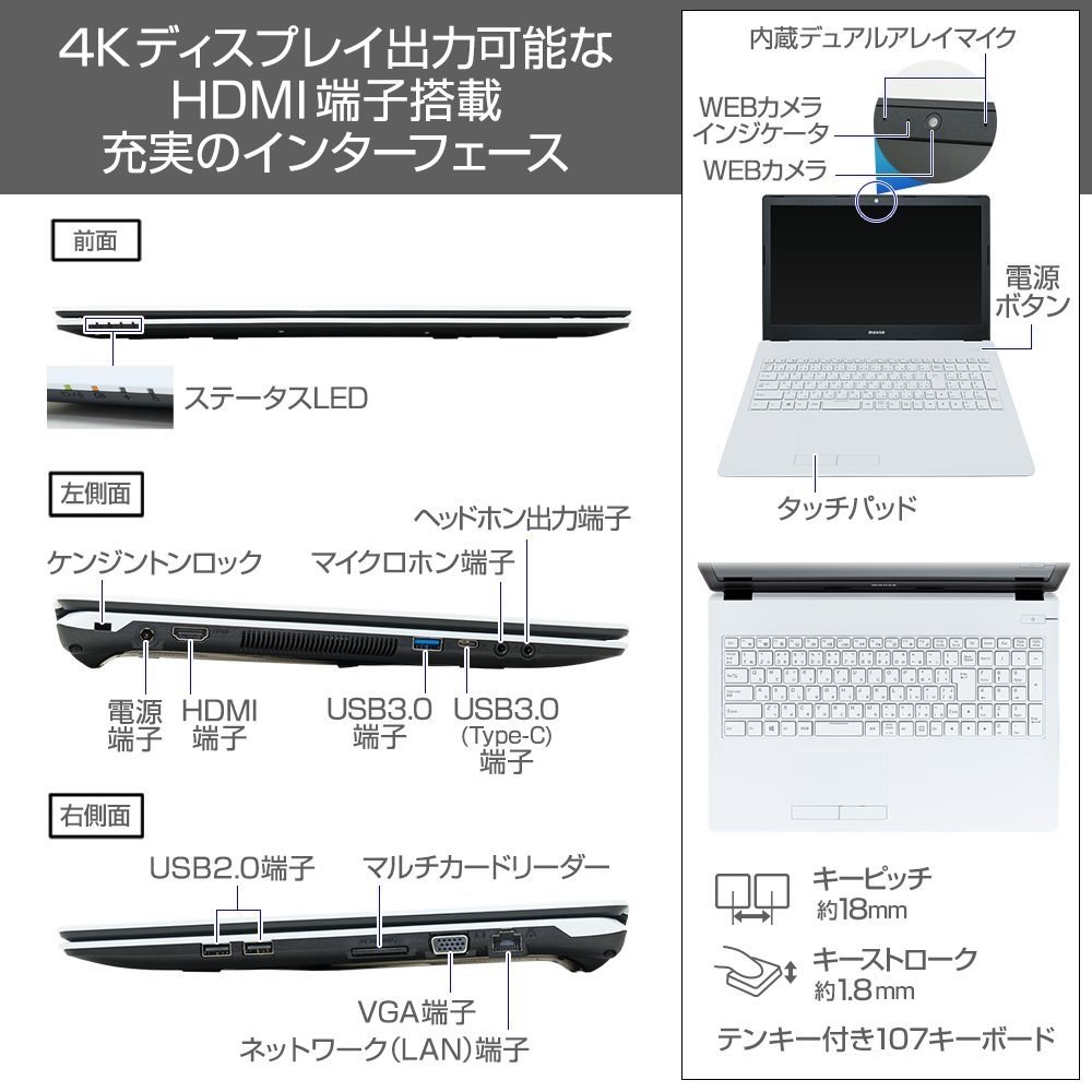 千62 カメラ CPU i3 A4サイズ Office ノートパソコン 千62 カメラ CPU i3 A4サイズ Office ノートパソコン