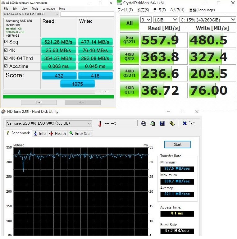 crystaldiskmark ひよひよ氏 作 オファー では シーケンシャルリード ライトとも きっちり公称値