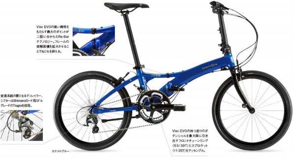 DAHON - ダホン ヴィスクエヴォ　2019年モデル　ブルー　折りたたみ DAHON 最大5000円クーポン配布中 VISC EVO（ビスクエヴォ