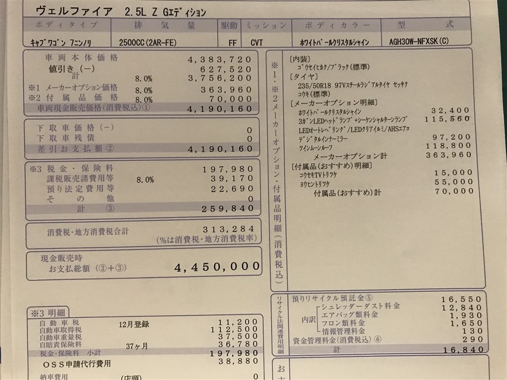 値引きの質問 トヨタ ヴェルファイア 15年モデル のクチコミ掲示板 価格 Com