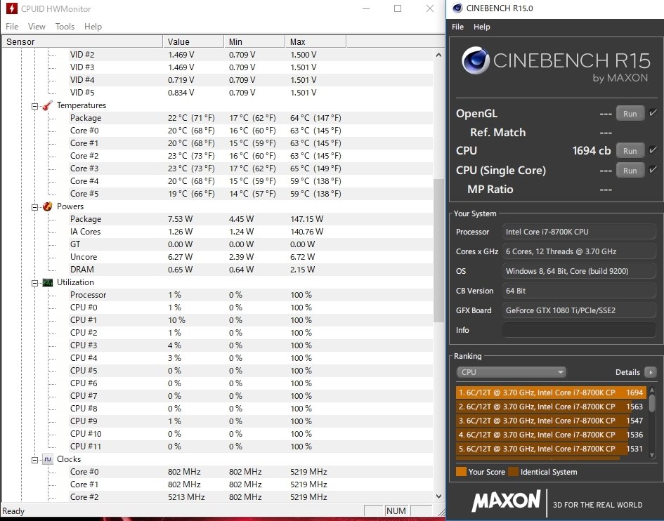 発熱に関してまとめ＆ちょっとだけOCも』 インテル Core i7 9700K BOX