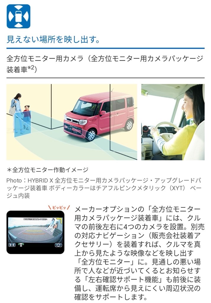 ひーさん確認用 左右確認サポート機能はありますか？』 スズキ スイフト 2017年モデル