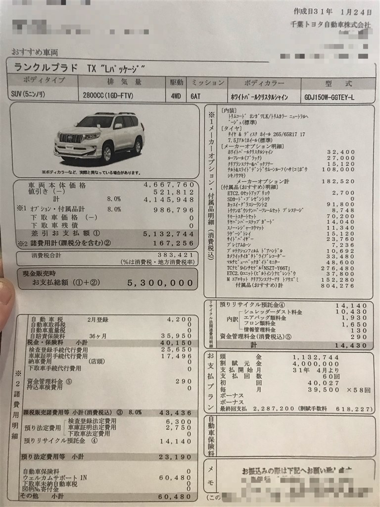 ランクルプラド2 8tx L５人乗り値引きについて トヨタ ランドクルーザー プラド のクチコミ掲示板 価格 Com