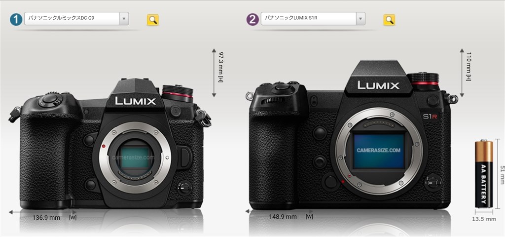 大きさの比較！』 パナソニック LUMIX DC-S1R ボディ のクチコミ掲示板