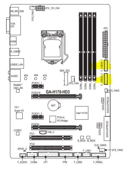GIGABYTE GA-H170-HD3 [Rev.1.0] 価格比較 - 価格.com