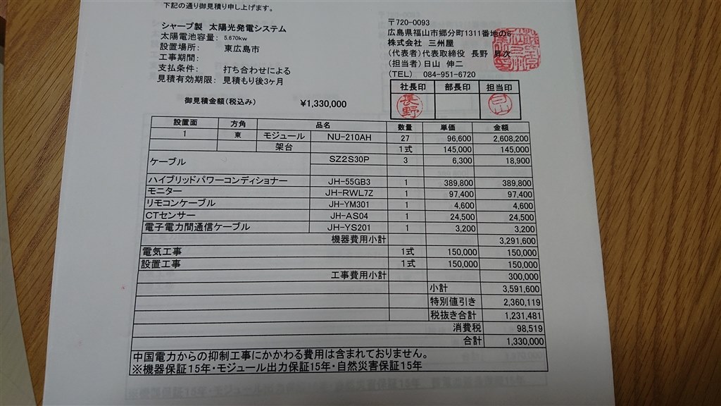 見積もりを診断していただけませんか？』 クチコミ掲示板 - 価格.com