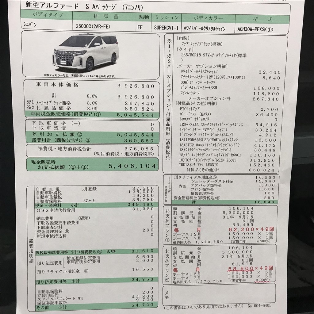 アルファード購入検討中 トヨタ アルファード 15年モデル のクチコミ掲示板 価格 Com