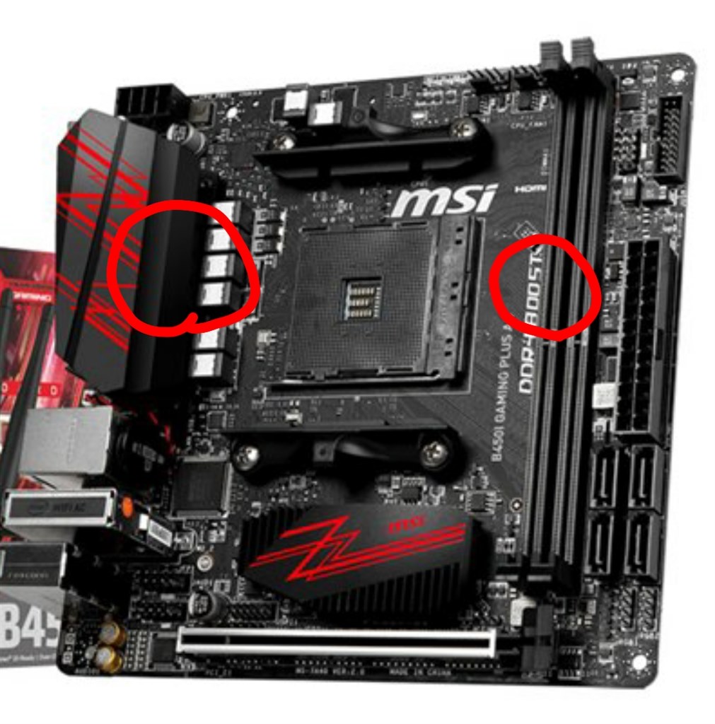 純正CPUクーラーが付かない！』 MSI B450I GAMING PLUS AC のクチコミ