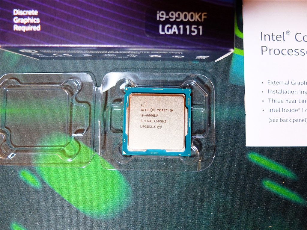 はい 軽くご挨拶∠(^_^)』 インテル Core i9 9900KF BOX のクチコミ ...