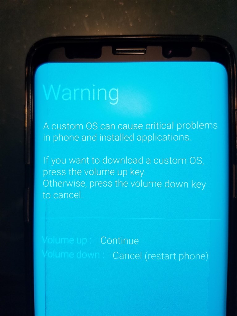 突然の Warning 画面 サムスン Galaxy S9 Sc 02k Docomo のクチコミ掲示板 価格 Com