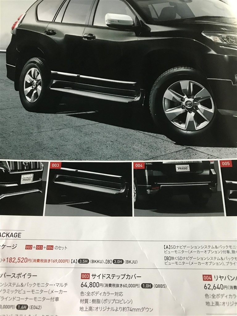 □200W ランドクルーザー 純正 サイドステップ 右 黒 202 新車外し 美品