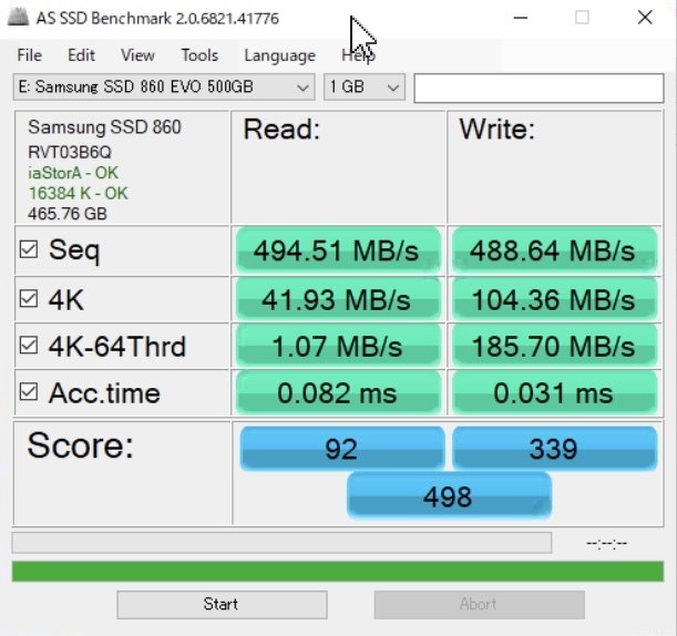4KiB Q8T8 のRead速度について』 サムスン 860 EVO MZ-76E500B