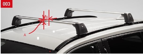 純正のシステムラック・ベースラックのバー断面サイズ』 トヨタ RAV4 