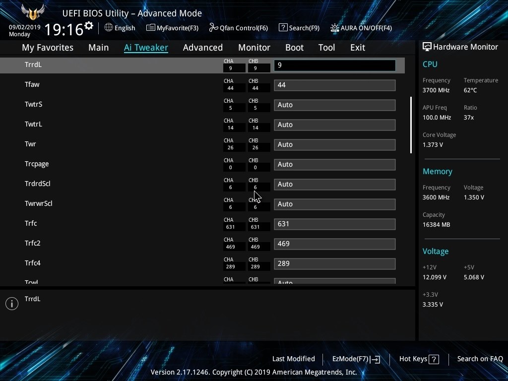d.o.c.pにて3600Mhz起動しない』 ASUS TUF GAMING X570-PLUS の