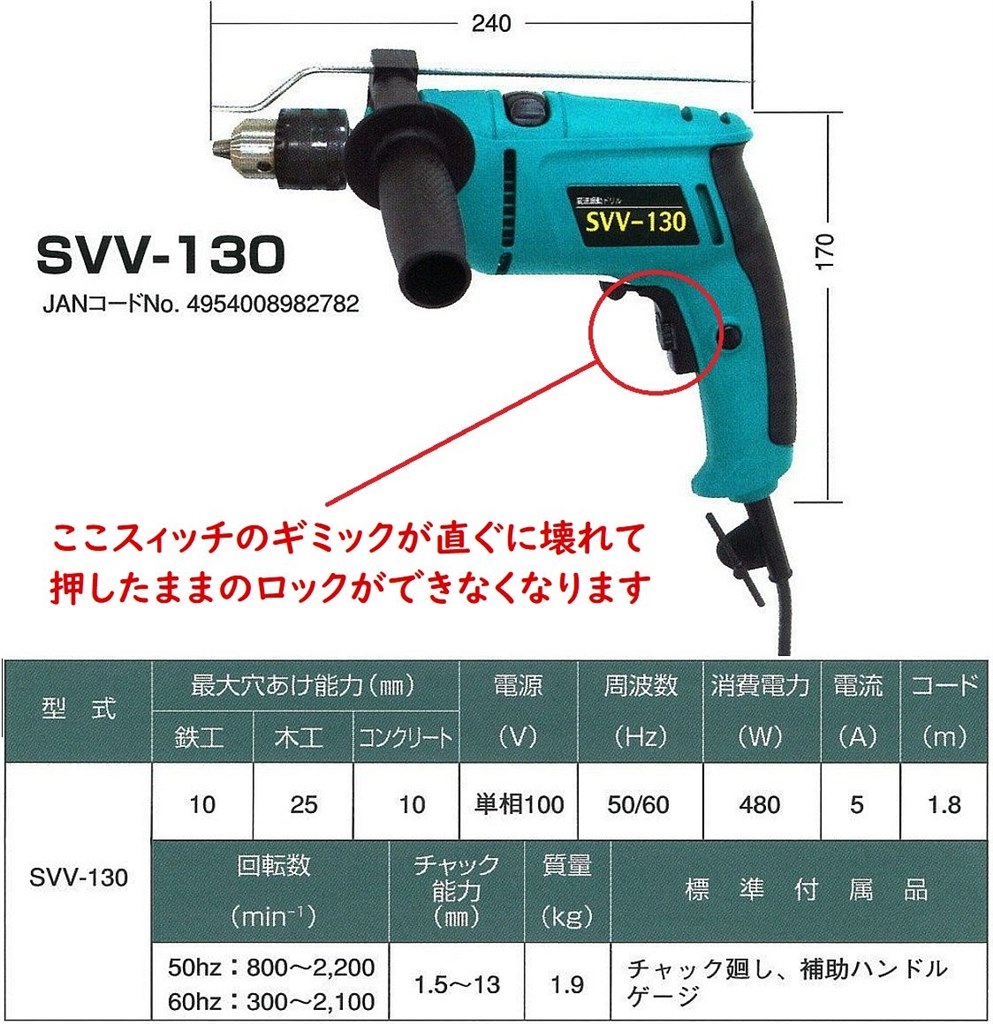 SHINKO(新興製作所) 変速振動ドリル SVV-130 g6bh9ry
