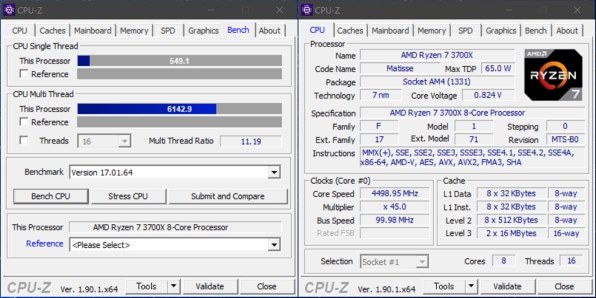 3700X 単コア 4.625GHz で CPU MARK シングル 3300 超え！』 AMD