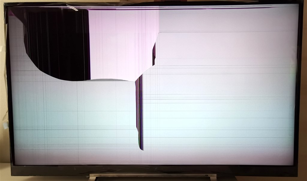 東京都内の店舗 TOSHIBA REGZA 65型　4K液晶テレビ　破損あり テレビ