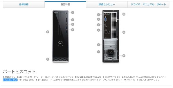 Dell Inspiron スモールデスクトップ プレミアム Core i5 9400・8GB