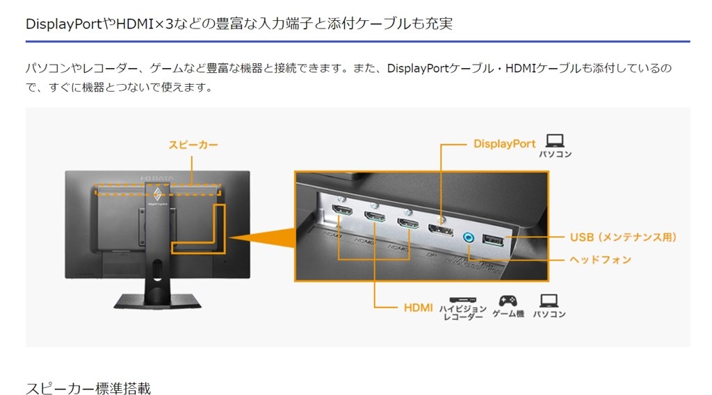 IODATA MQ271XDB 27インチモニター 内蔵スピーカー 2K解像度 楽天市場
