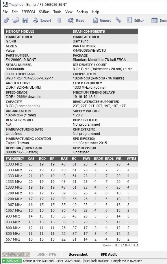 チップメーカー G Skill F4 2666c19d 16gnt Ddr4 Pc4 8gb 2枚組 のクチコミ掲示板 価格 Com