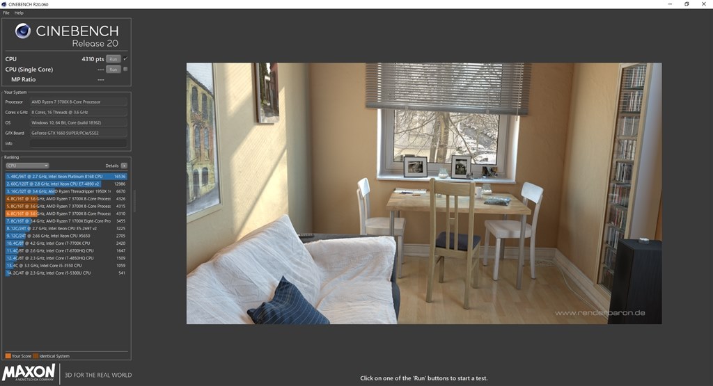 cinebench r20 における挙動について』 AMD Ryzen 7 3700X BOX の