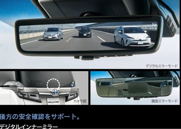 デジタルインナーミラーとBSM』 トヨタ アルファード 2015年モデル の
