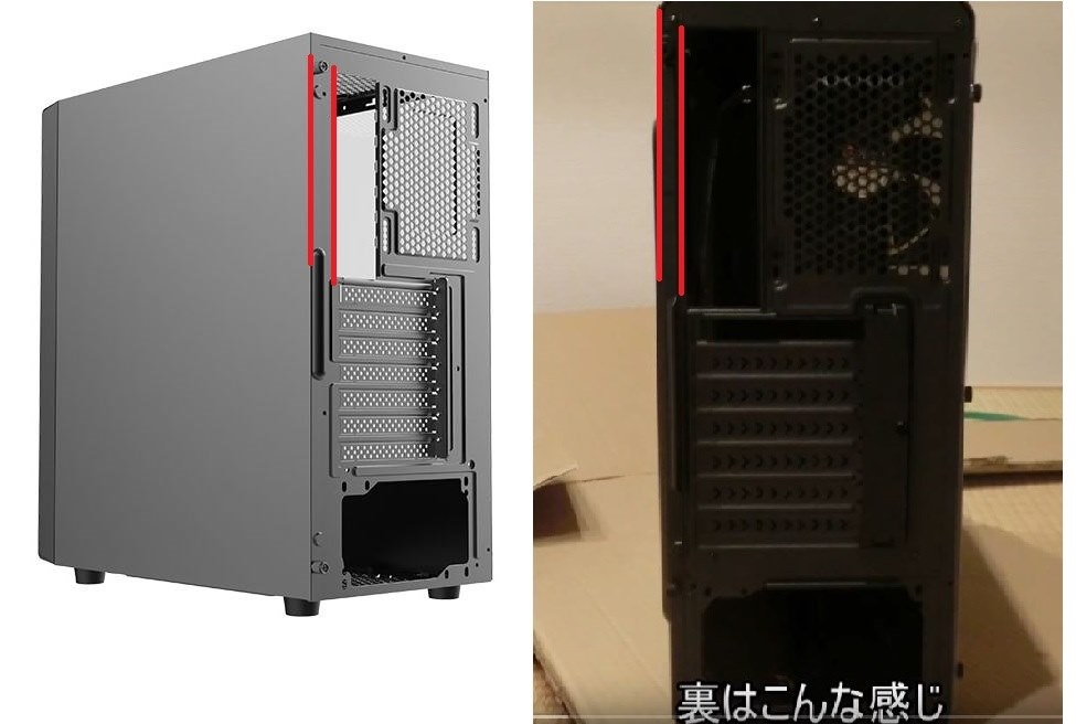 裏配線スペースについての質問です』 SAMA 黒鴉 JAX-03W のクチコミ