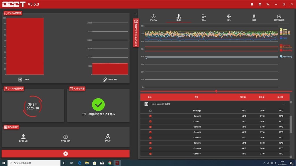 I7 9700搭載による発熱可能性について』 ASRock DeskMini 310/B/BB/JP