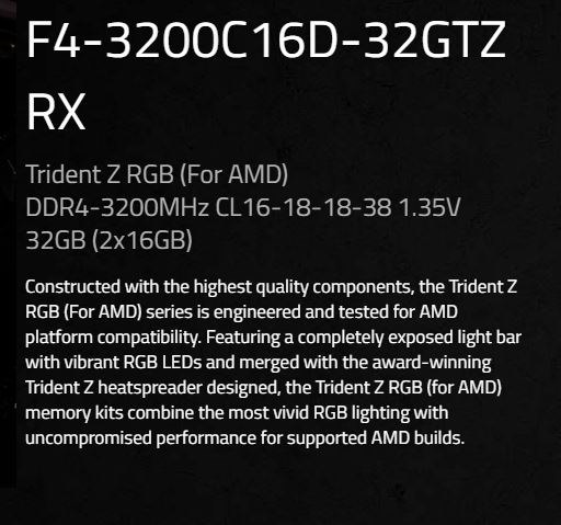 規格について』 G.Skill F4-3200C16D-32GTZRX [DDR4 PC4-25600 16GB 2
