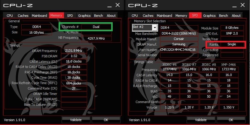 デュアルチャンネルで動作？』 crucial CT2K8G4DFS8266 [DDR4 PC4