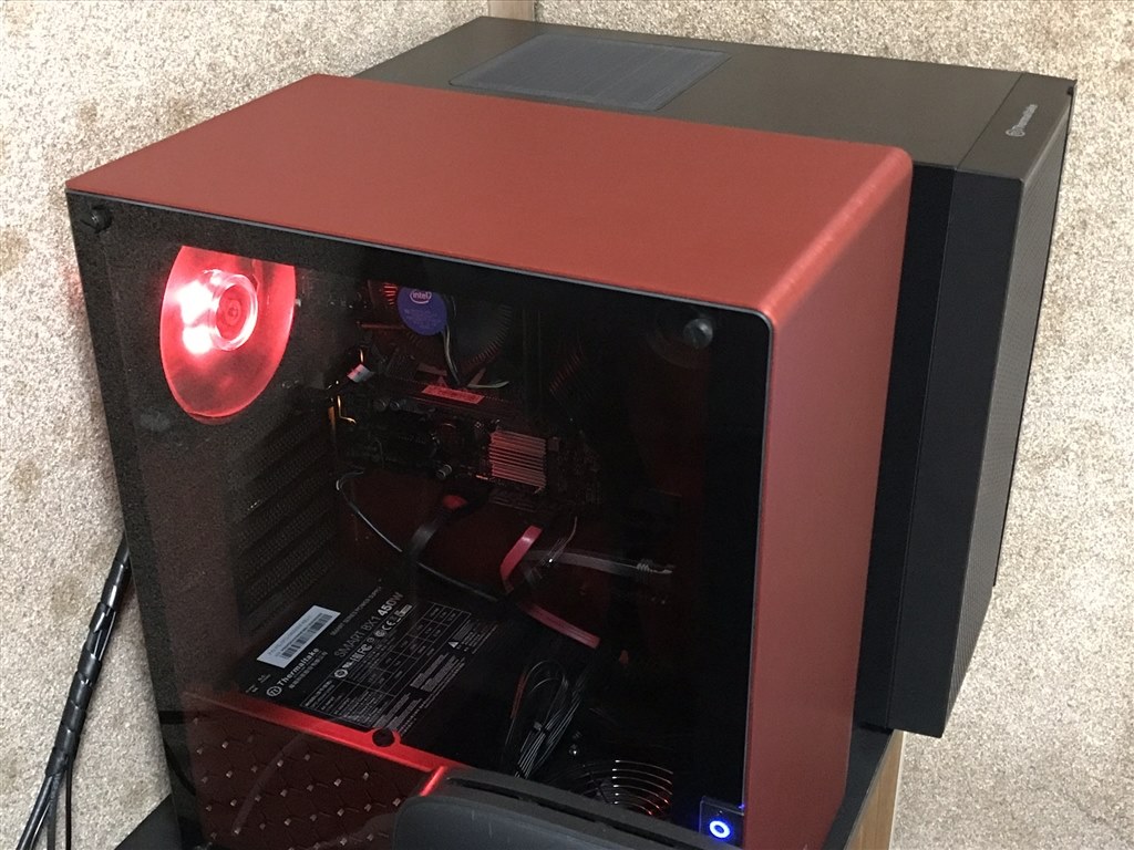 セール自作PC　JONSBO U4　RED　マザボ　CPU　メモリ　電源付き Windowsデスクトップ