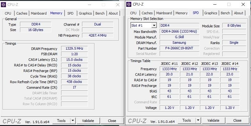 メモリの相性問題について』 G.Skill F4-2666C19D-16GNT [DDR4 PC4 