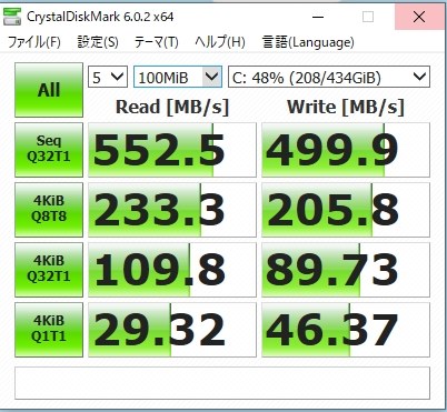 速度は、こんなものですか？』 crucial MX500 CT500MX500SSD1/JP の